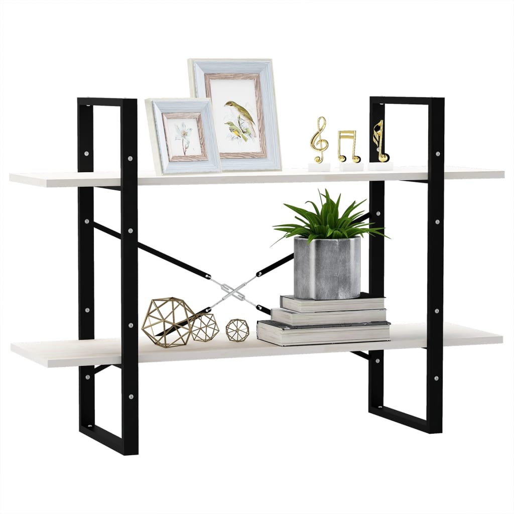 Boekenkast met 2 schappen 100x30x70 cm massief grenenhout wit is nu te koop bij PeponiXL, paradijselijk wonen!