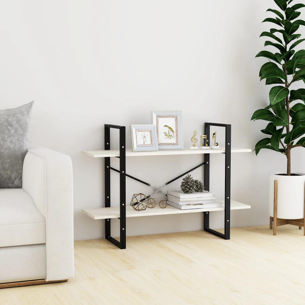 Boekenkast met 2 schappen 100x30x70 cm massief grenenhout wit is nu te koop bij PeponiXL, paradijselijk wonen!