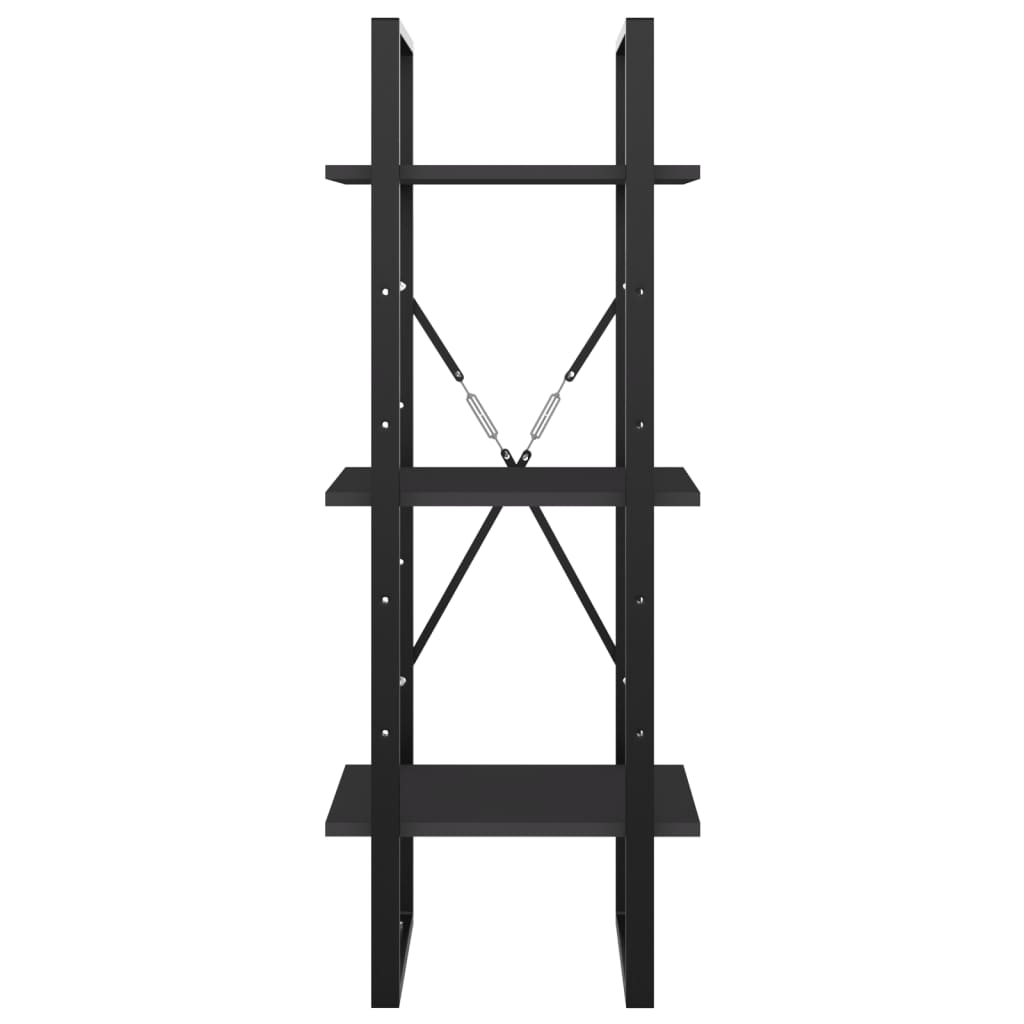 Boekenkast met 3 schappen 40x30x105 cm bewerkt hout grijs is nu te koop bij PeponiXL, paradijselijk wonen!