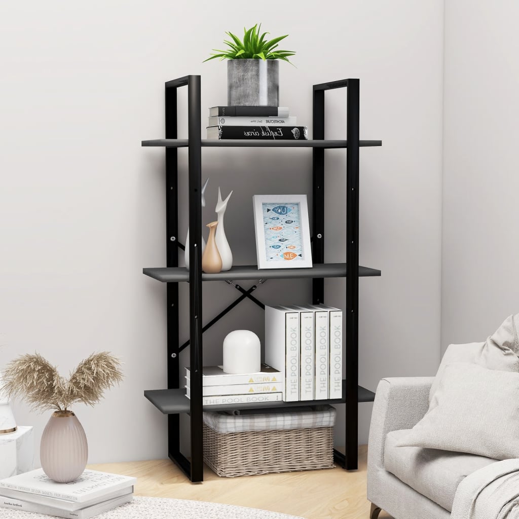 Opbergrek 60x30x105 cm bewerkt hout grijs is nu te koop bij PeponiXL, paradijselijk wonen!