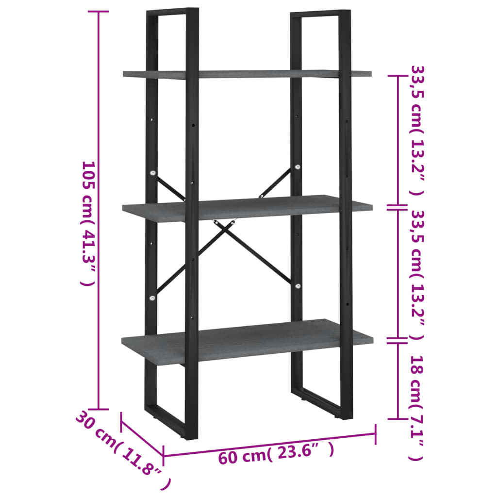 Opbergrek 60x30x105 cm massief grenenhout grijs is nu te koop bij PeponiXL, paradijselijk wonen!