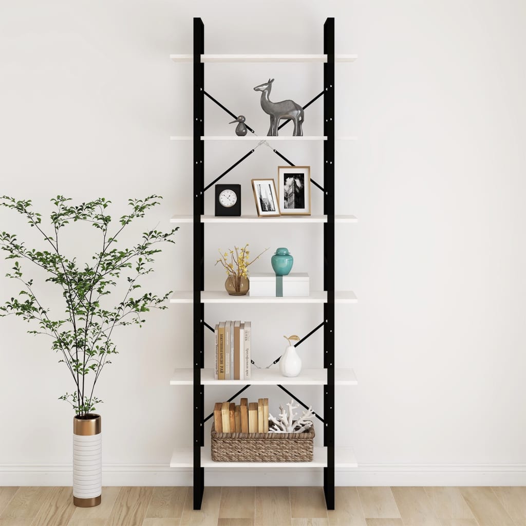 Hoge kast 80x30x210 cm massief grenenhout wit is nu te koop bij PeponiXL, paradijselijk wonen!