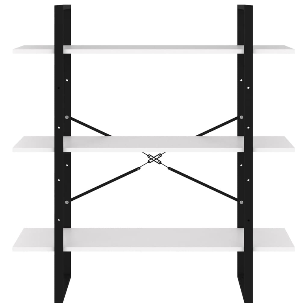 Boekenkast 100x30x105 cm bewerkt hout wit is nu te koop bij PeponiXL, paradijselijk wonen!