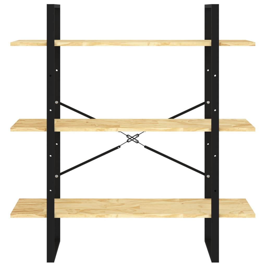 Boekenkast met 3 schappen 100x30x105 cm massief grenenhout is nu te koop bij PeponiXL, paradijselijk wonen!