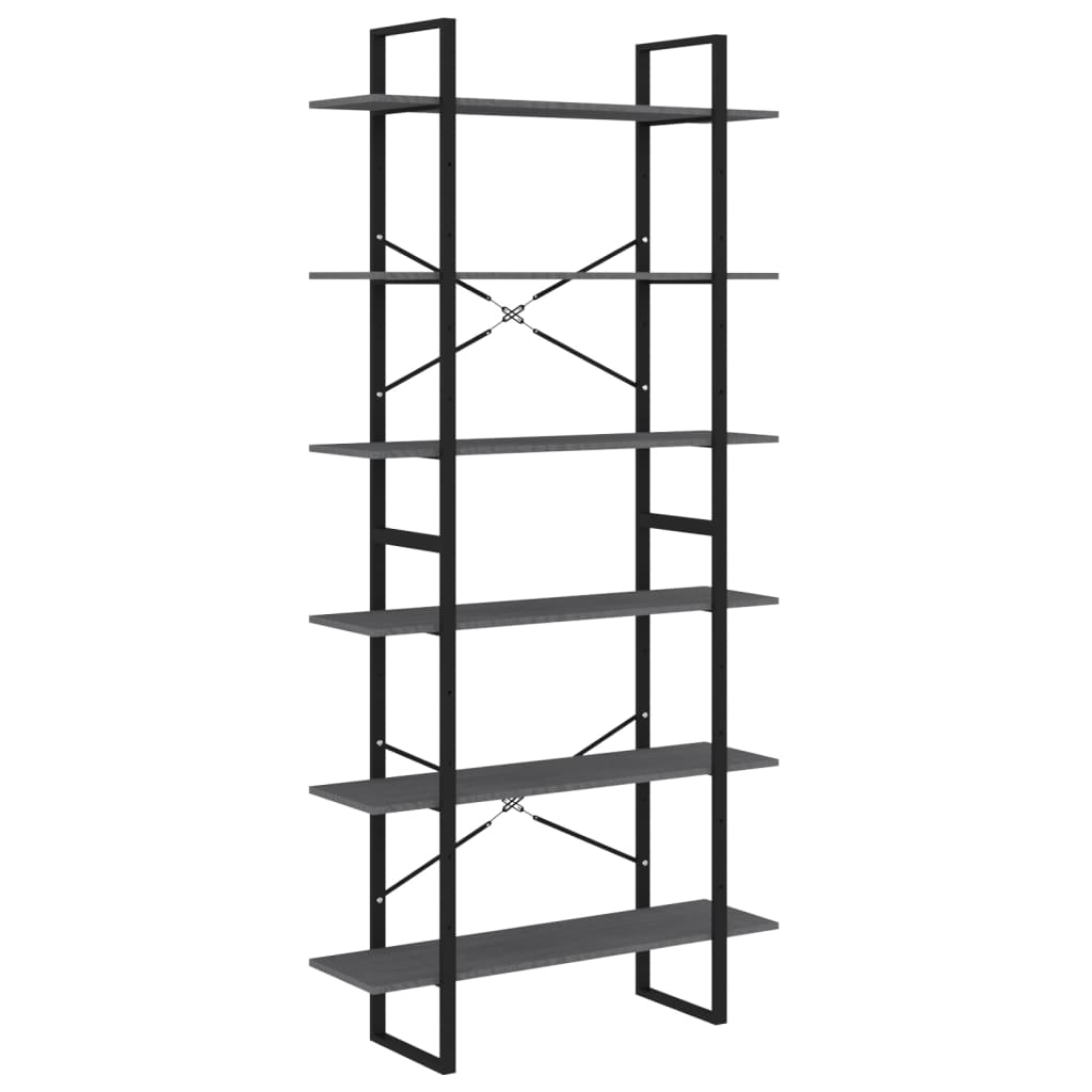 Hoge kast 100x30x210 cm massief grenenhout grijs is nu te koop bij PeponiXL, paradijselijk wonen!