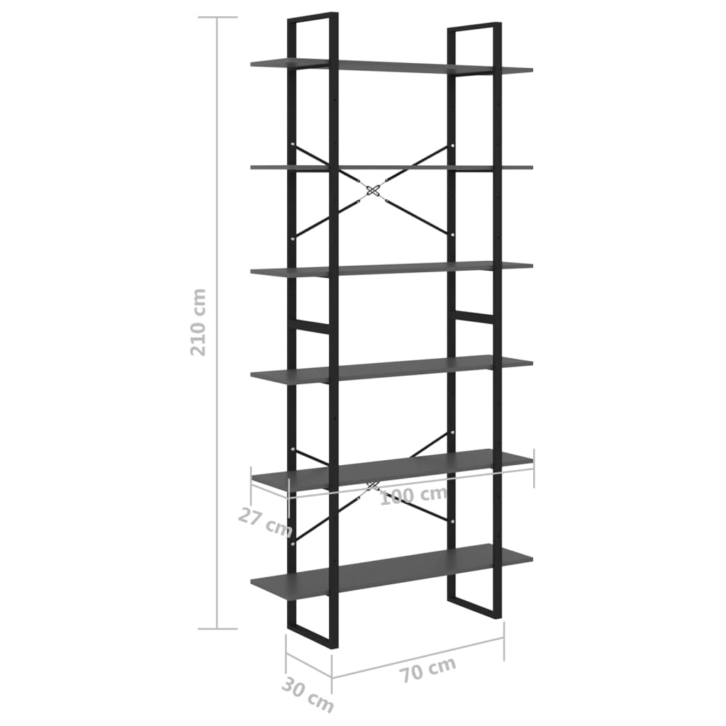 Hoge kast 100x30x210 cm massief grenenhout grijs is nu te koop bij PeponiXL, paradijselijk wonen!