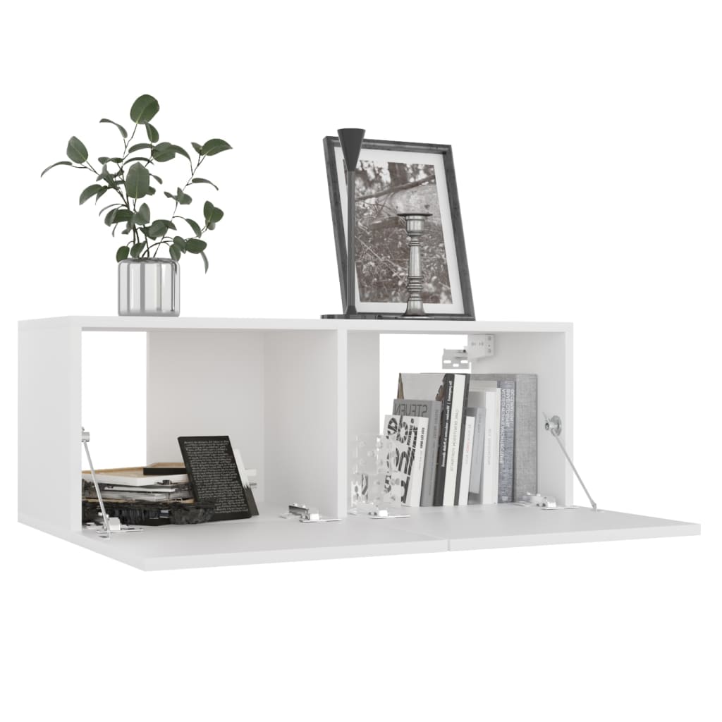Tv-meubelen 4 st 80x30x30 cm bewerkt hout wit is nu te koop bij PeponiXL, paradijselijk wonen!