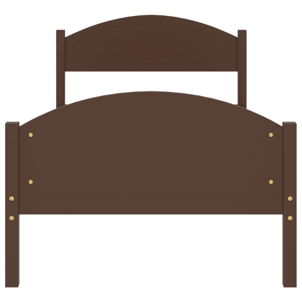 Bedframe massief grenenhout donkerbruin 100x200 cm is nu te koop bij PeponiXL, paradijselijk wonen!