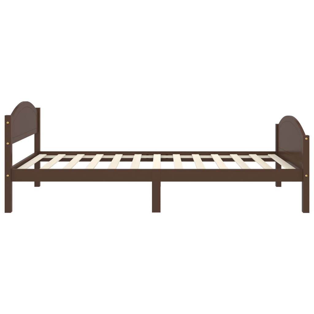 Bedframe massief grenenhout donkerbruin 100x200 cm is nu te koop bij PeponiXL, paradijselijk wonen!