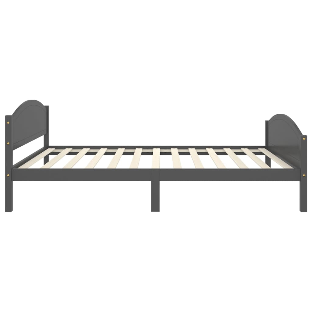 Bedframe massief grenenhout donkergrijs 120x200 cm is nu te koop bij PeponiXL, paradijselijk wonen!