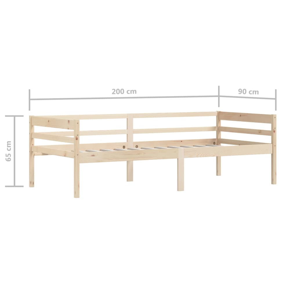Bedframe massief grenenhout 90x200 cm is nu te koop bij PeponiXL, paradijselijk wonen!