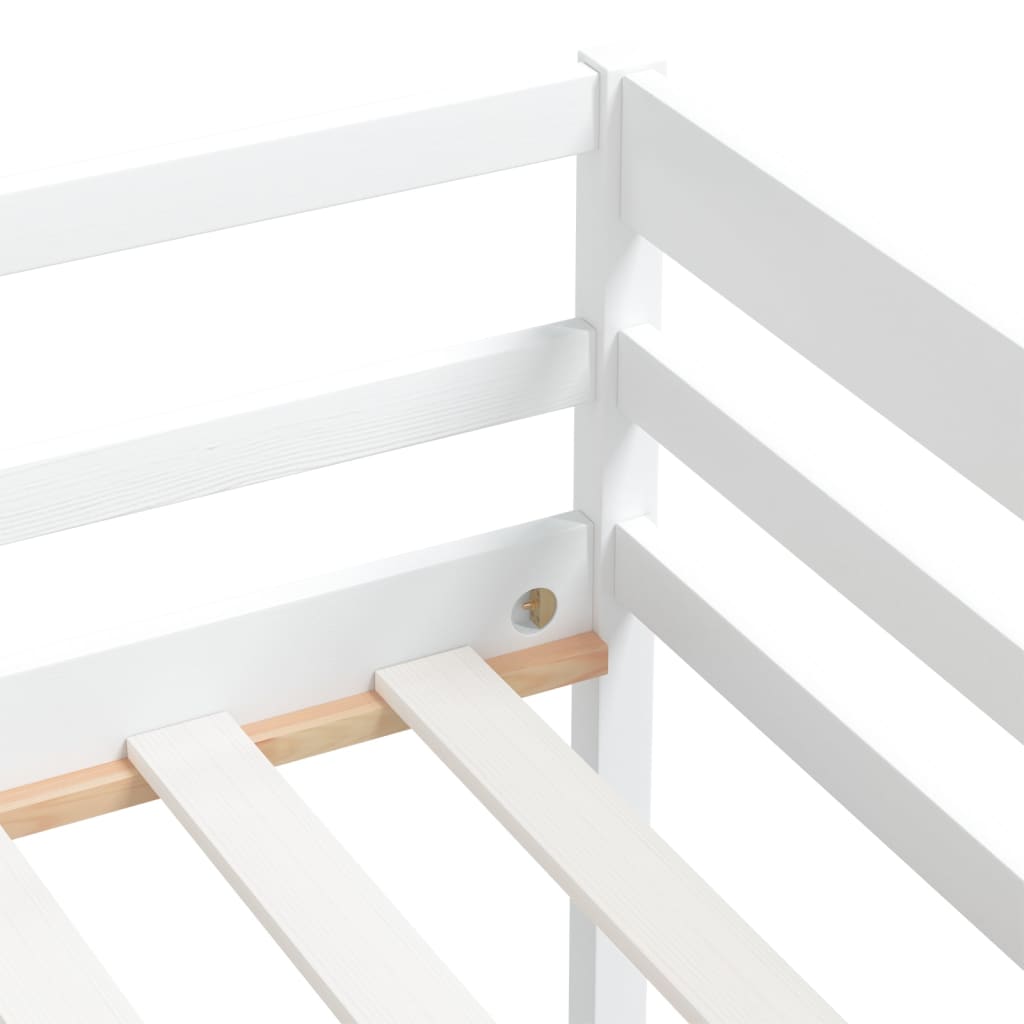 Bedframe massief grenenhout wit 90x200 cm is nu te koop bij PeponiXL, paradijselijk wonen!