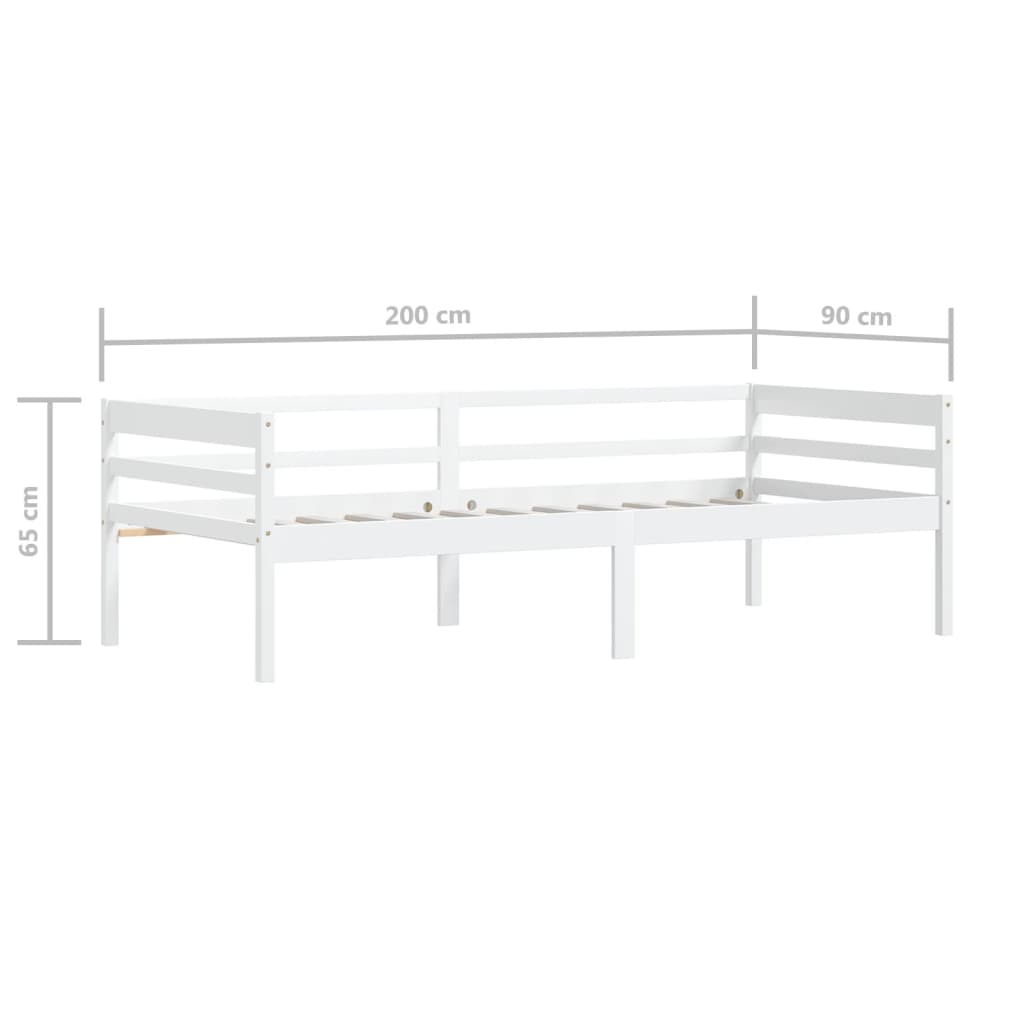 Bedframe massief grenenhout wit 90x200 cm is nu te koop bij PeponiXL, paradijselijk wonen!