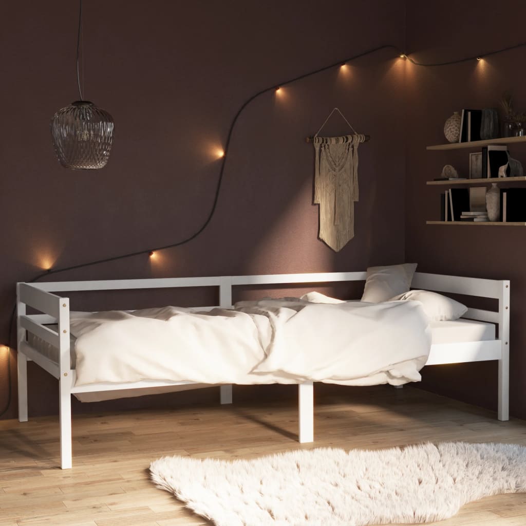 Bedframe massief grenenhout wit 90x200 cm is nu te koop bij PeponiXL, paradijselijk wonen!