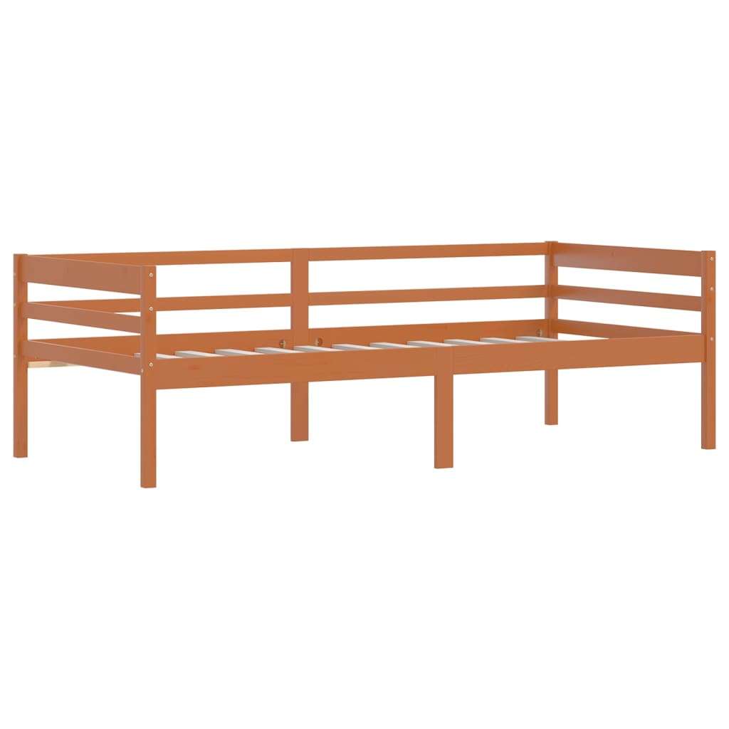 Bedframe massief grenenhout honingbruin 90x200 cm is nu te koop bij PeponiXL, paradijselijk wonen!