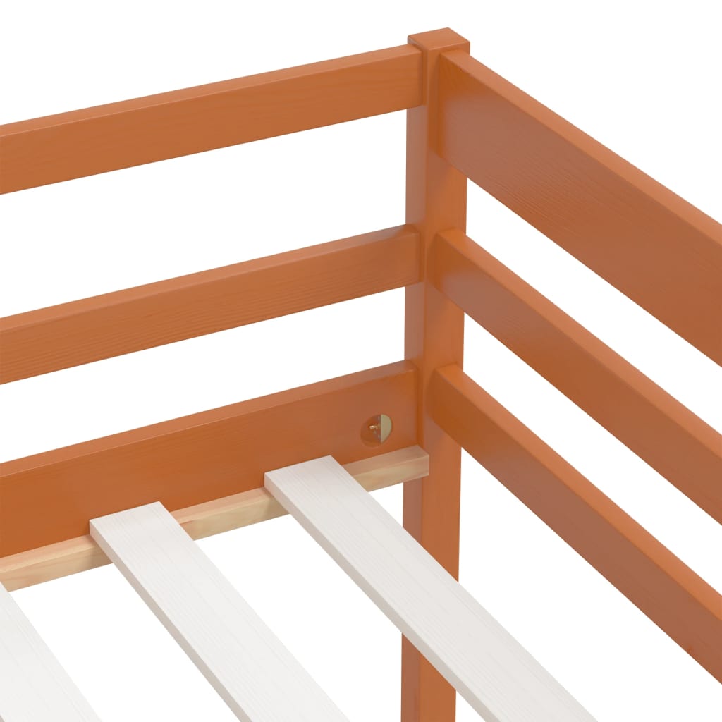 Bedframe massief grenenhout honingbruin 90x200 cm is nu te koop bij PeponiXL, paradijselijk wonen!
