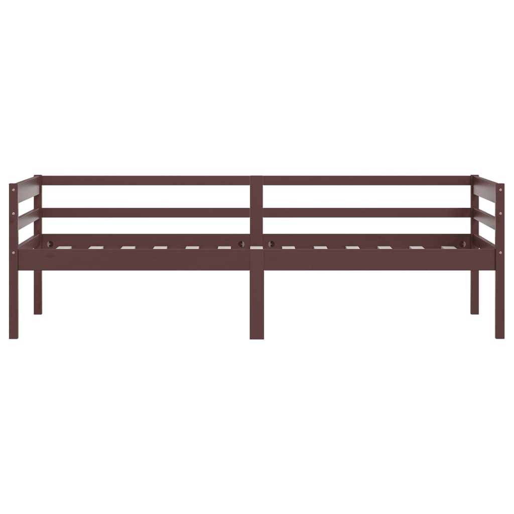Bedframe massief grenenhout donkerbruin 90x200 cm is nu te koop bij PeponiXL, paradijselijk wonen!