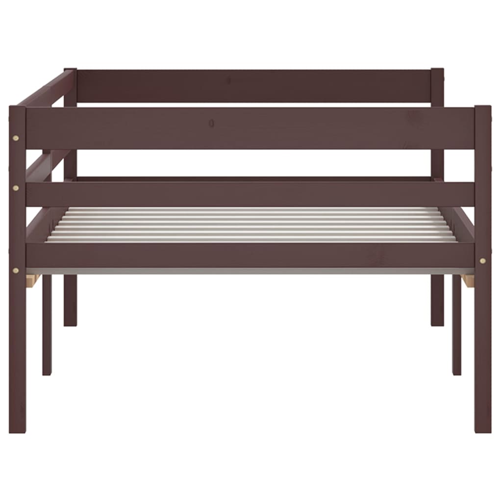 Bedframe massief grenenhout donkerbruin 90x200 cm is nu te koop bij PeponiXL, paradijselijk wonen!