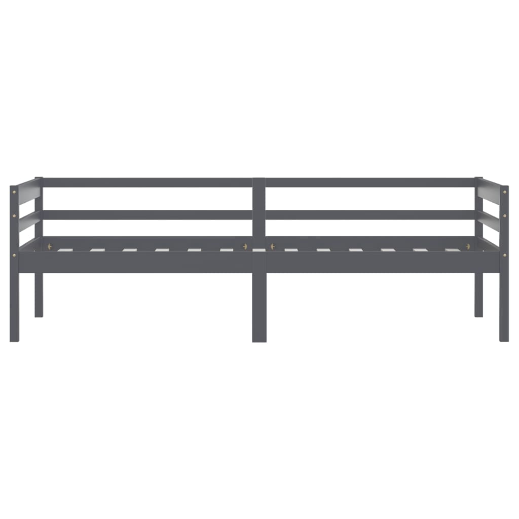 Bedframe massief grenenhout donkergrijs 90x200 cm is nu te koop bij PeponiXL, paradijselijk wonen!