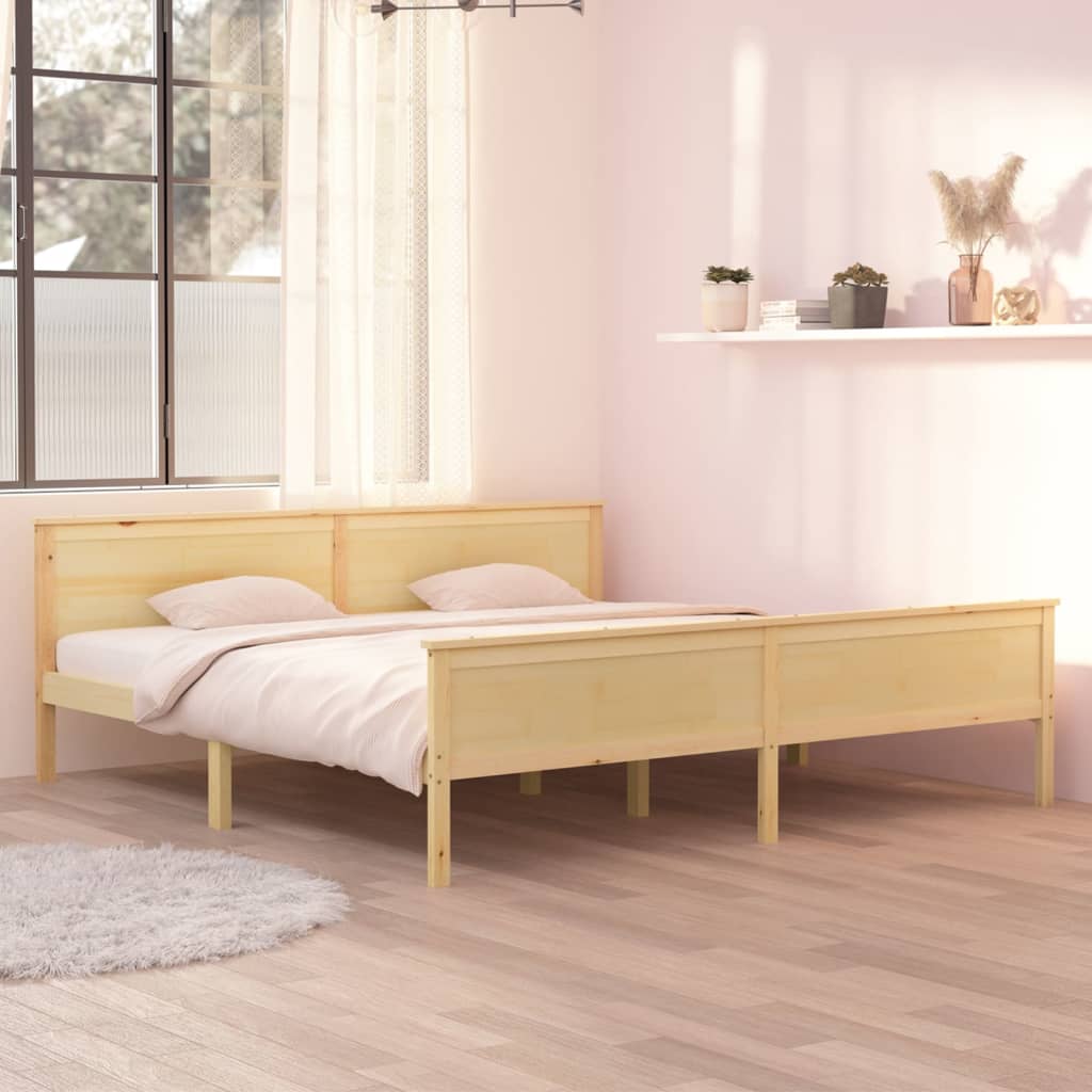 Bedframe massief grenenhout 200x200 cm is nu te koop bij PeponiXL, paradijselijk wonen!