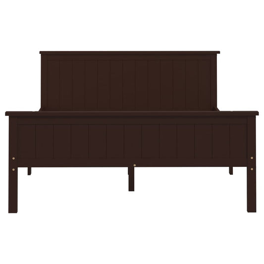 Bedframe massief grenenhout donkerbruin 120x200 cm is nu te koop bij PeponiXL, paradijselijk wonen!