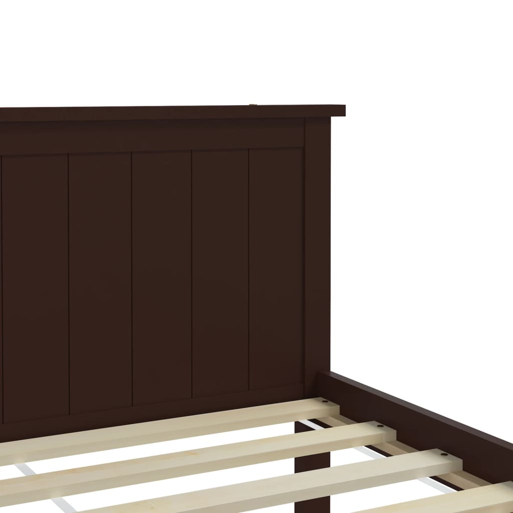 Bedframe massief grenenhout donkerbruin 160x200 cm is nu te koop bij PeponiXL, paradijselijk wonen!