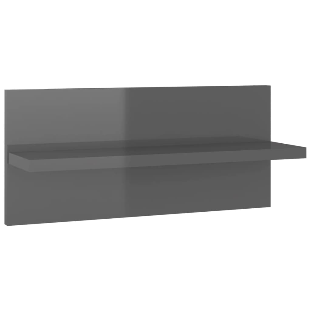 Wandschappen 4 st 40x11,5x18 cm hoogglans grijs is nu te koop bij PeponiXL, paradijselijk wonen!