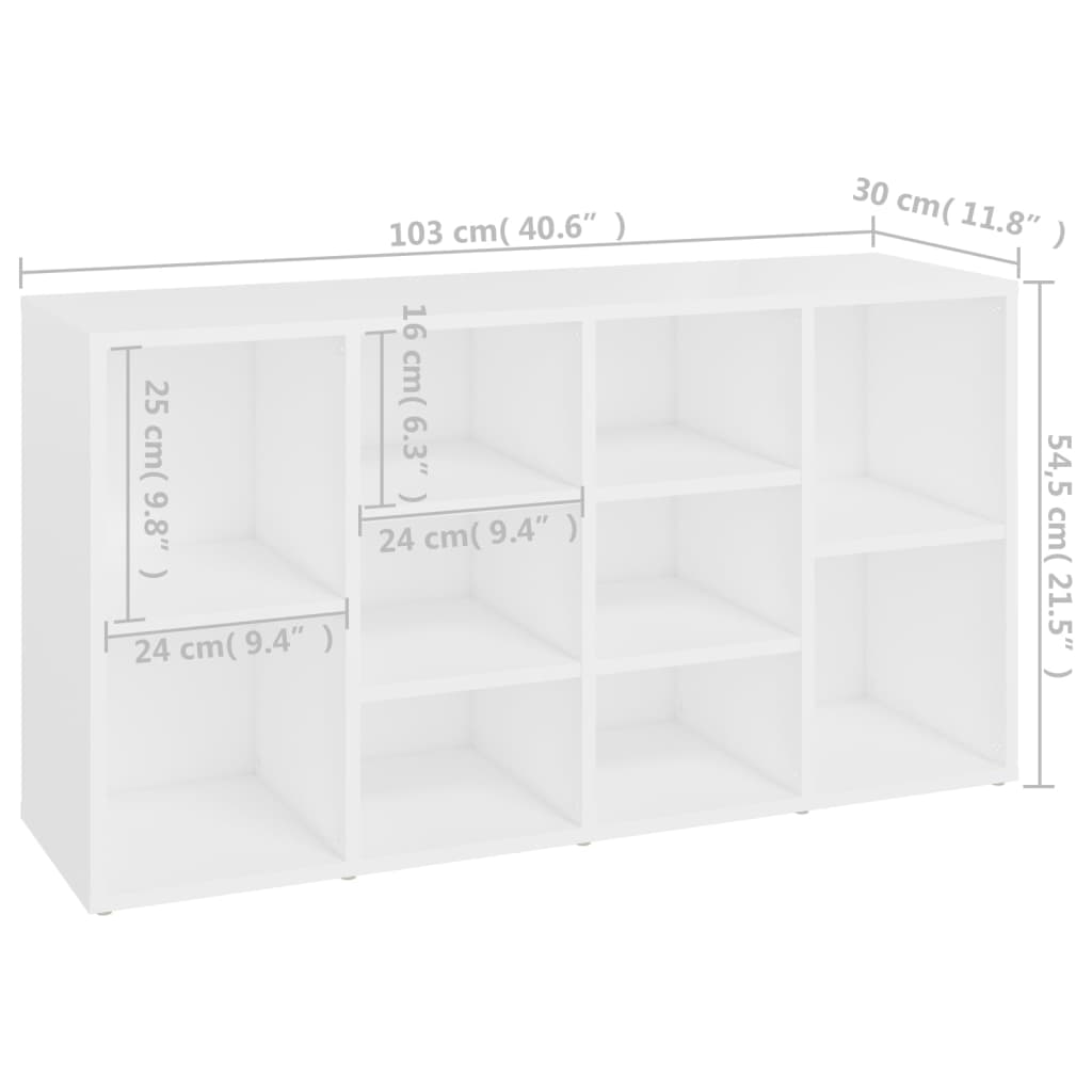 Schoenenbank 103x30x55 cm bewerkt hout wit is nu te koop bij PeponiXL, paradijselijk wonen!