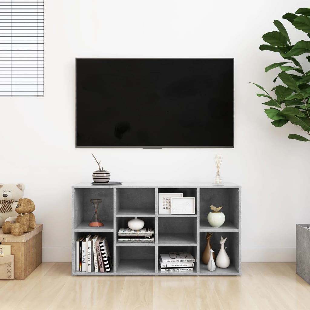 Schoenenbank 103x30x55 cm bewerkt hout betongrijs is nu te koop bij PeponiXL, paradijselijk wonen!