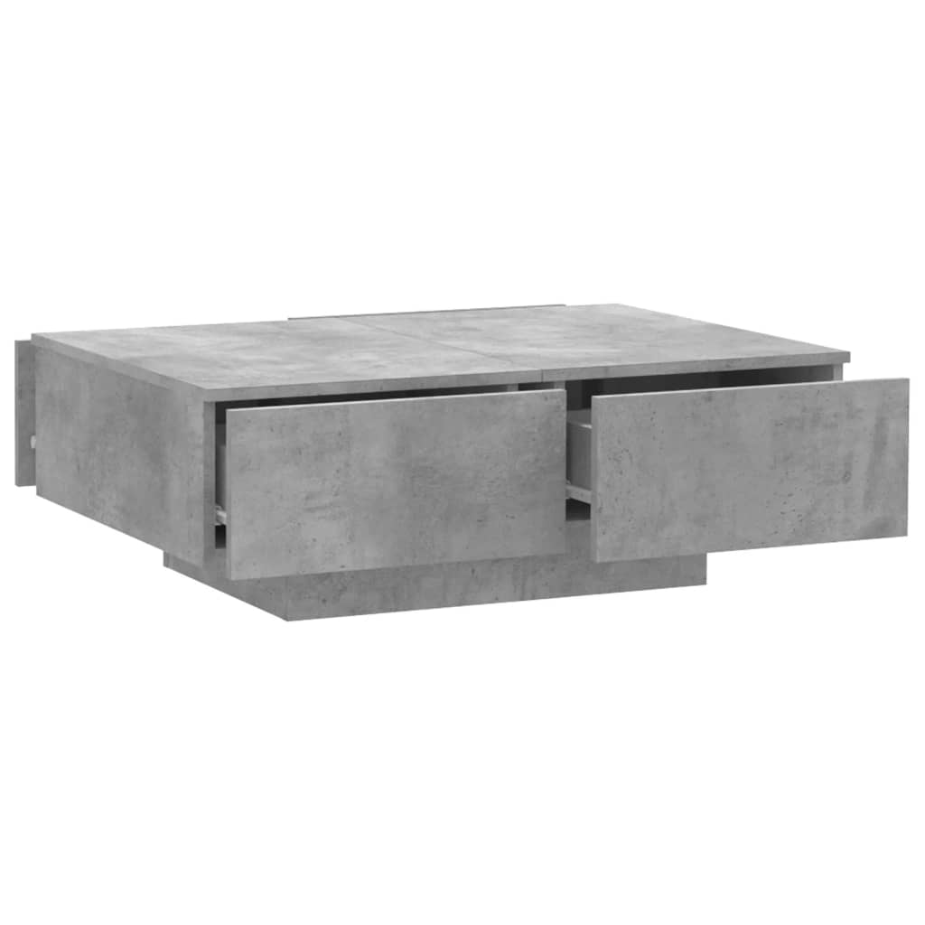 Salontafel 90x60x31 cm bewerkt hout betongrijs is nu te koop bij PeponiXL, paradijselijk wonen!