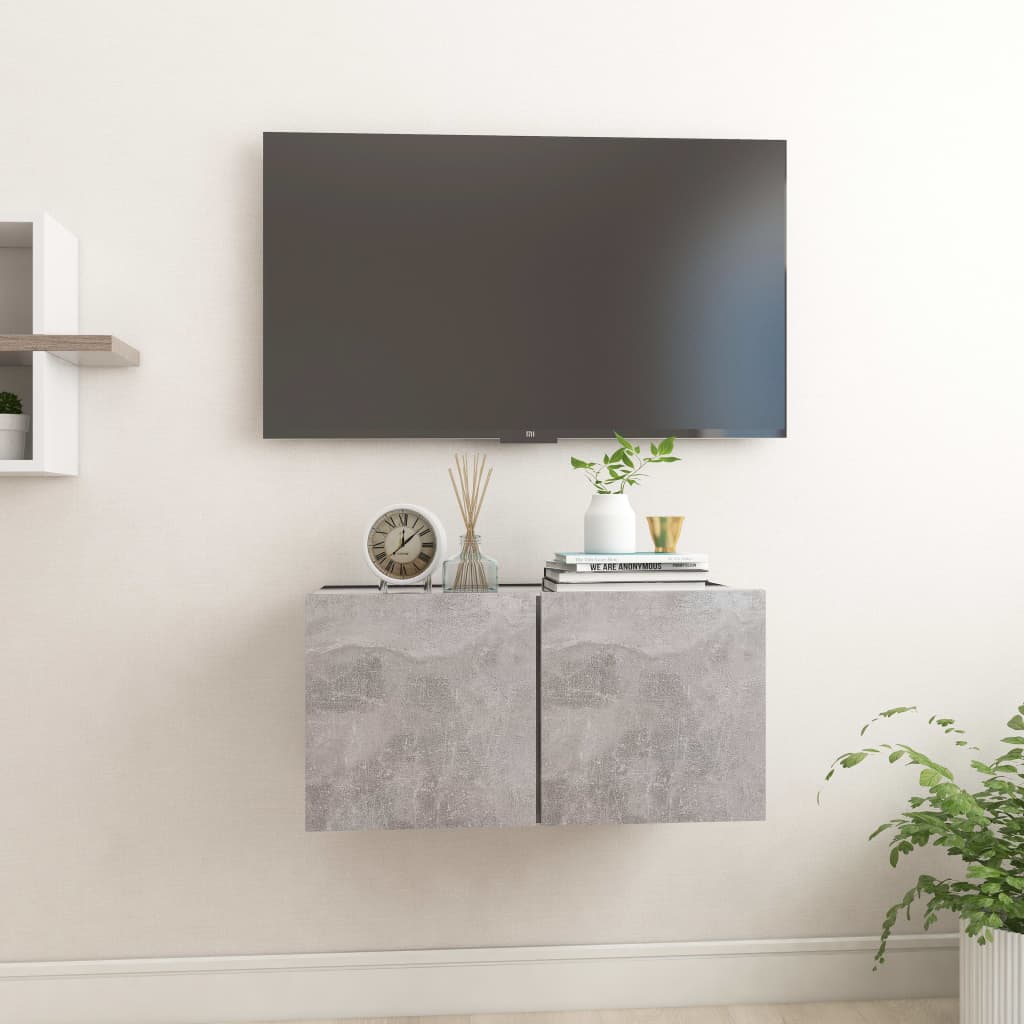 Tv-hangmeubel 60x30x30 cm betongrijs is nu te koop bij PeponiXL, paradijselijk wonen!