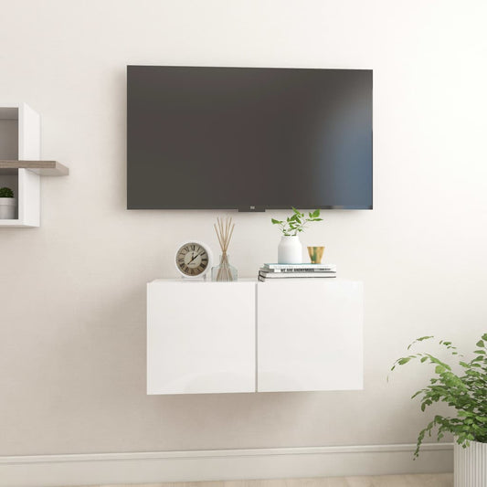 Tv-hangmeubel 60x30x30 cm hoogglans wit is nu te koop bij PeponiXL, paradijselijk wonen!