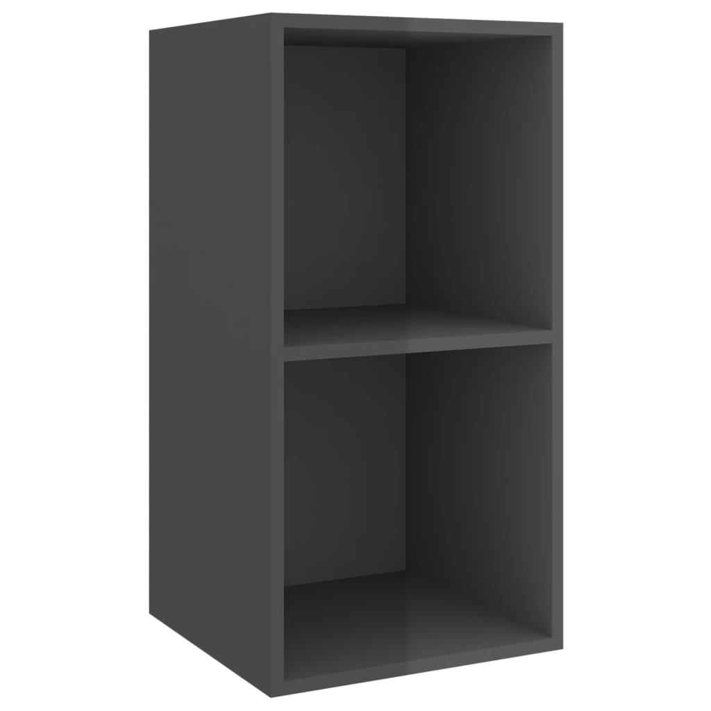 Tv-wandmeubelen 4 st spaanplaat hoogglans grijs is nu te koop bij PeponiXL, paradijselijk wonen!