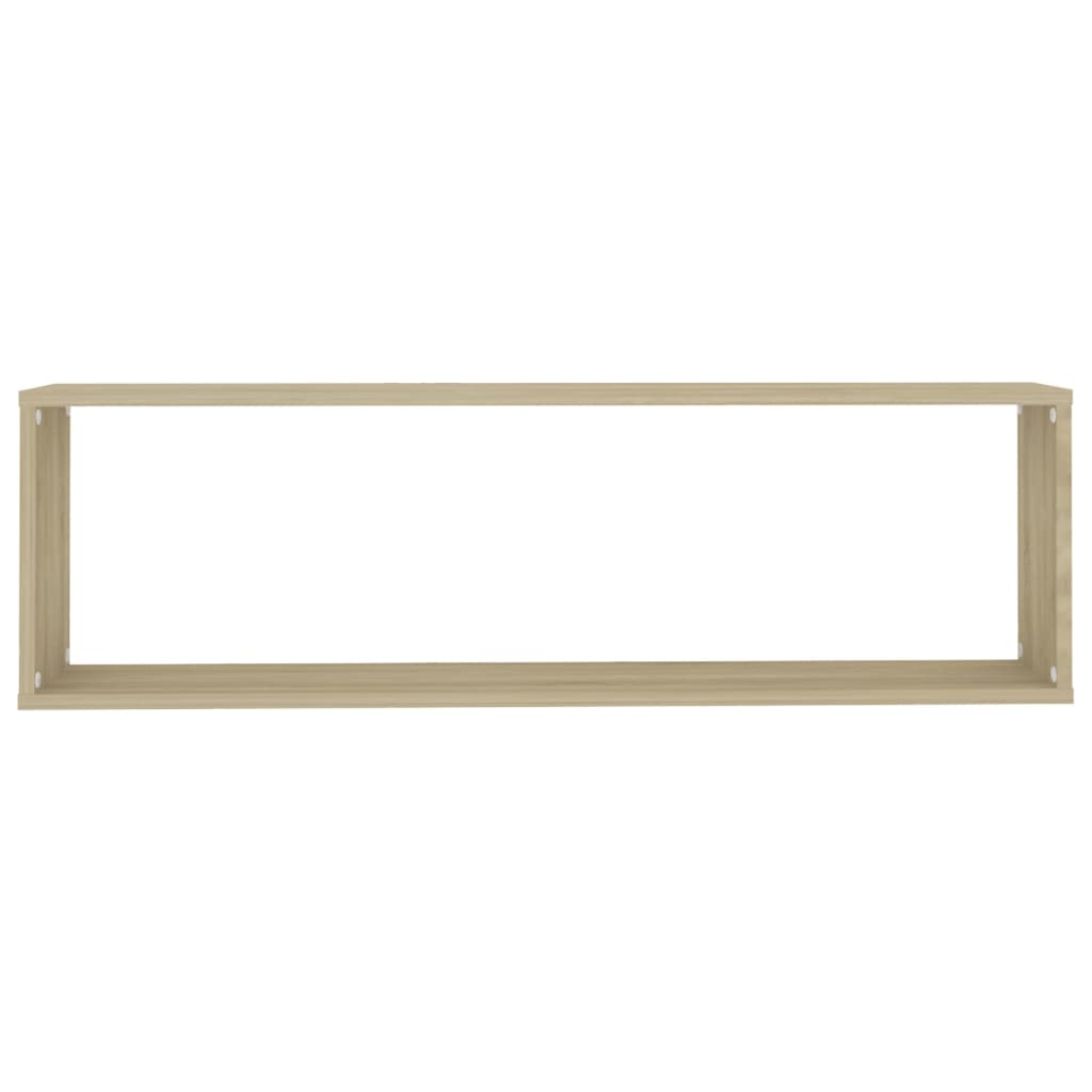 Wandschappen kubus 4 st 100x15x30 cm bewerkt hout sonoma eiken is nu te koop bij PeponiXL, paradijselijk wonen!