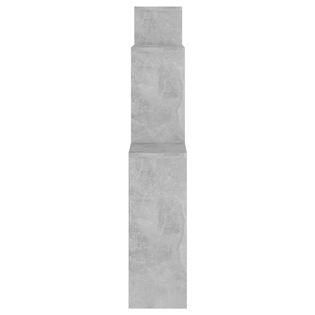Wandschap kubus 80x15x78,5 cm bewerkt hout betongrijs is nu te koop bij PeponiXL, paradijselijk wonen!
