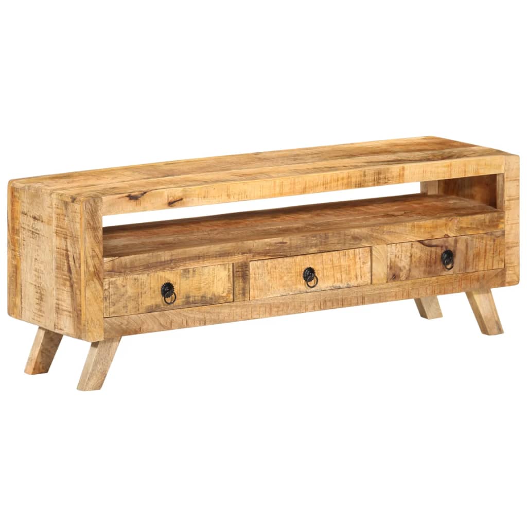 Tv-meubel 110x30x40 cm massief mangohout is nu te koop bij PeponiXL, paradijselijk wonen!