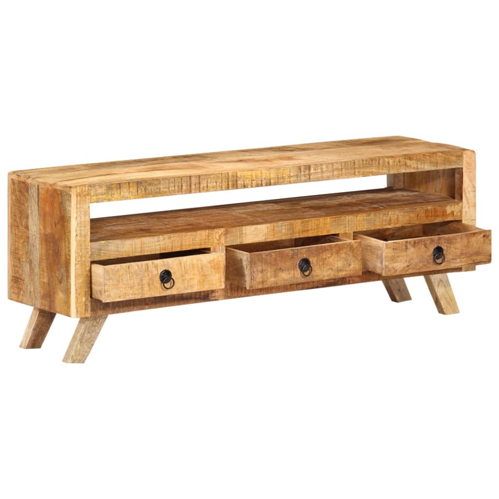Tv-meubel 110x30x40 cm massief mangohout is nu te koop bij PeponiXL, paradijselijk wonen!