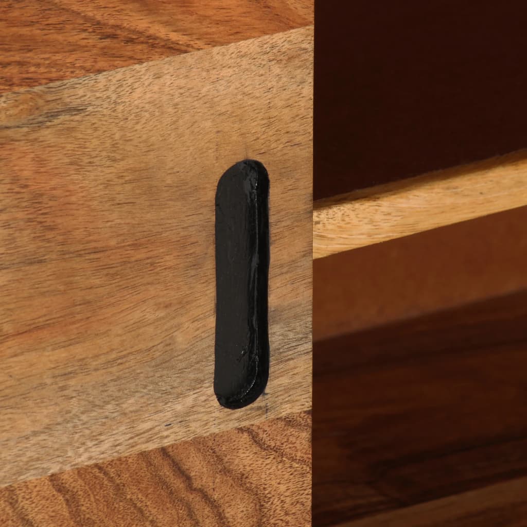 Tv-meubel 110x30x50 cm massief acaciahout honingbruin en grijs is nu te koop bij PeponiXL, paradijselijk wonen!