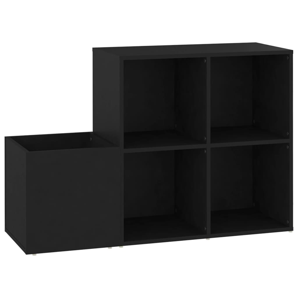 Opbergkast 105x35,5x70 cm bewerkt hout zwart is nu te koop bij PeponiXL, paradijselijk wonen!