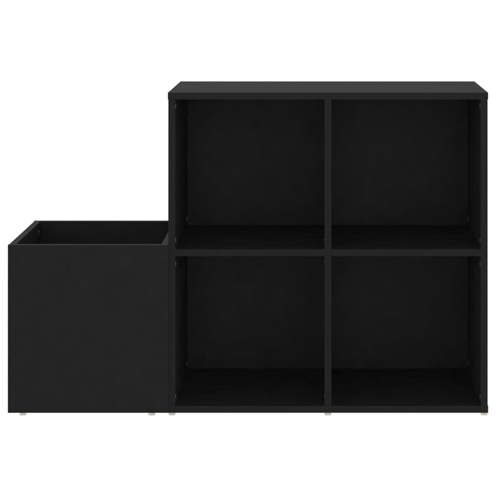 Opbergkast 105x35,5x70 cm bewerkt hout zwart is nu te koop bij PeponiXL, paradijselijk wonen!