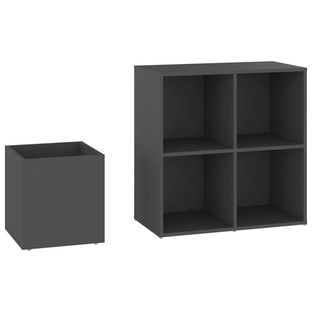 Opbergkast 105x35,5x70 cm bewerkt hout grijs is nu te koop bij PeponiXL, paradijselijk wonen!