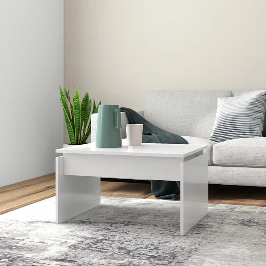 Salontafel 68x50x38 cm bewerkt hout wit is nu te koop bij PeponiXL, paradijselijk wonen!