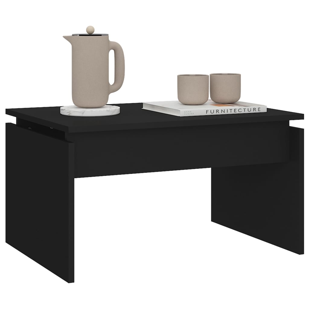 Salontafel 68x50x38 cm bewerkt hout zwart is nu te koop bij PeponiXL, paradijselijk wonen!