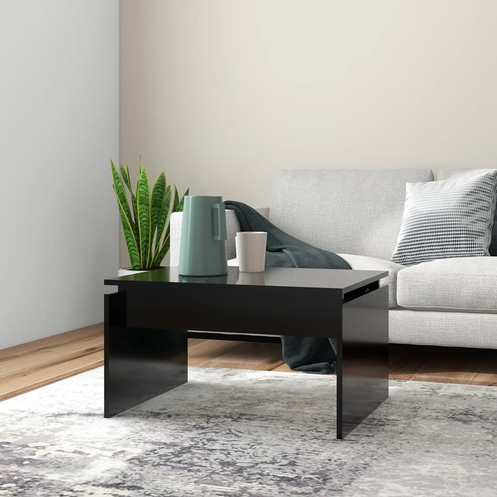 Salontafel 68x50x38 cm bewerkt hout zwart is nu te koop bij PeponiXL, paradijselijk wonen!