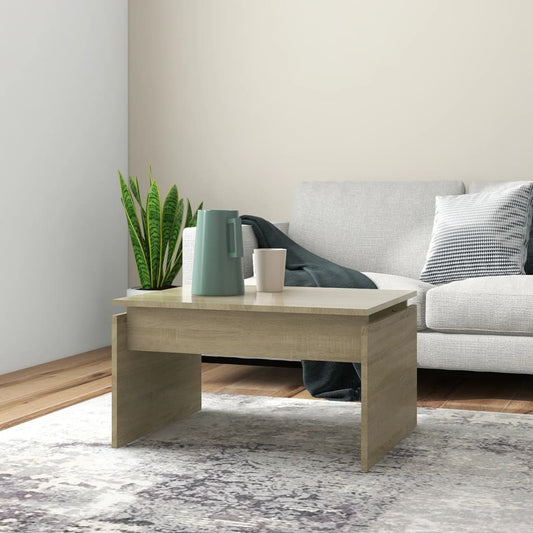Salontafel 68x50x38 cm bewerkt hout sonoma eikenkleurig is nu te koop bij PeponiXL, paradijselijk wonen!