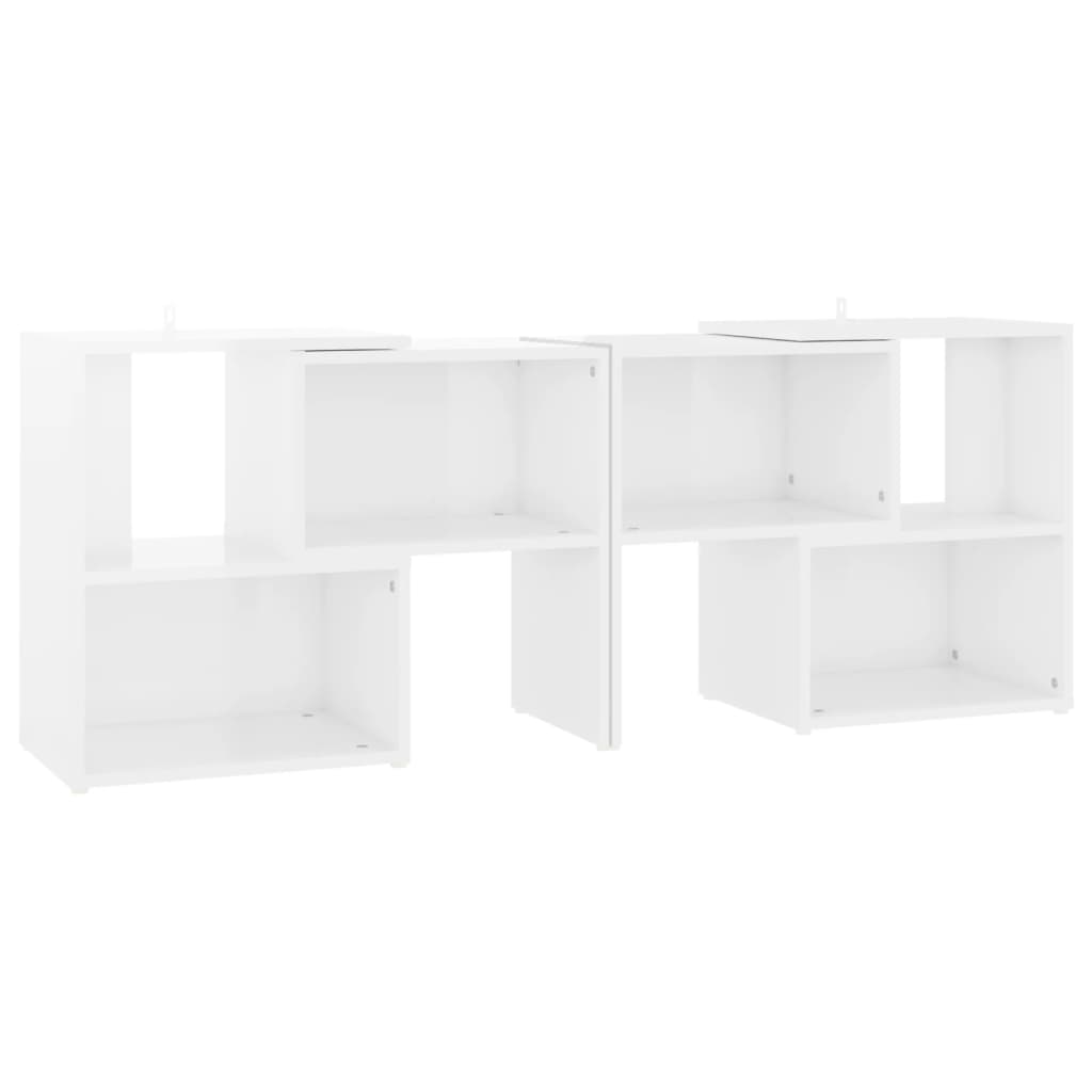 Tv-meubel 104x30x52 cm bewerkt hout hoogglans wit is nu te koop bij PeponiXL, paradijselijk wonen!