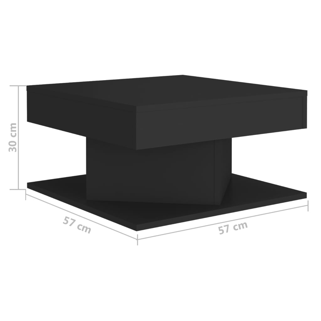 808369 vidaXL Salontafel Zwart 57x57x30 cm Bewerkt hout is nu te koop bij PeponiXL, paradijselijk wonen!