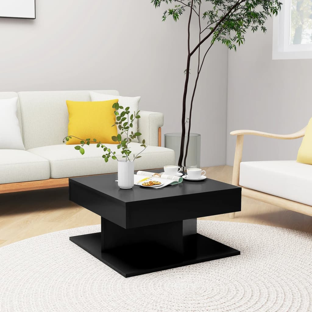 808369 vidaXL Salontafel Zwart 57x57x30 cm Bewerkt hout is nu te koop bij PeponiXL, paradijselijk wonen!