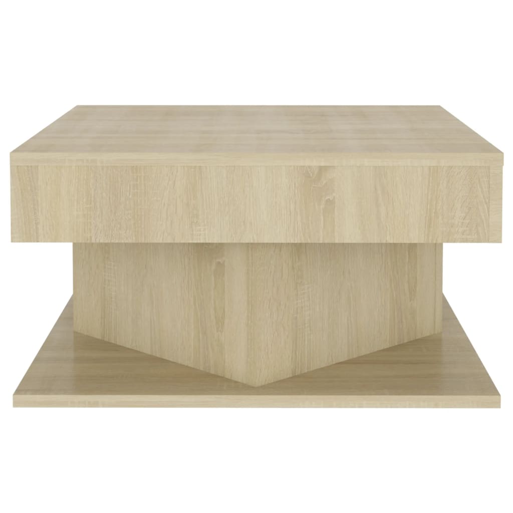 Salontafel 57x57x30 cm bewerkt hout sonoma eikenkleurig is nu te koop bij PeponiXL, paradijselijk wonen!