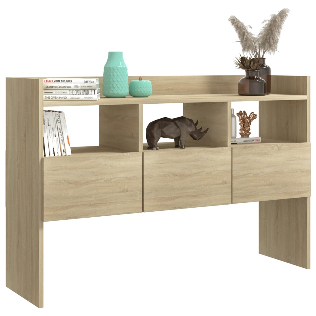 Dressoir 105x30x70 cm bewerkt hout sonoma eikenkleurig is nu te koop bij PeponiXL, paradijselijk wonen!